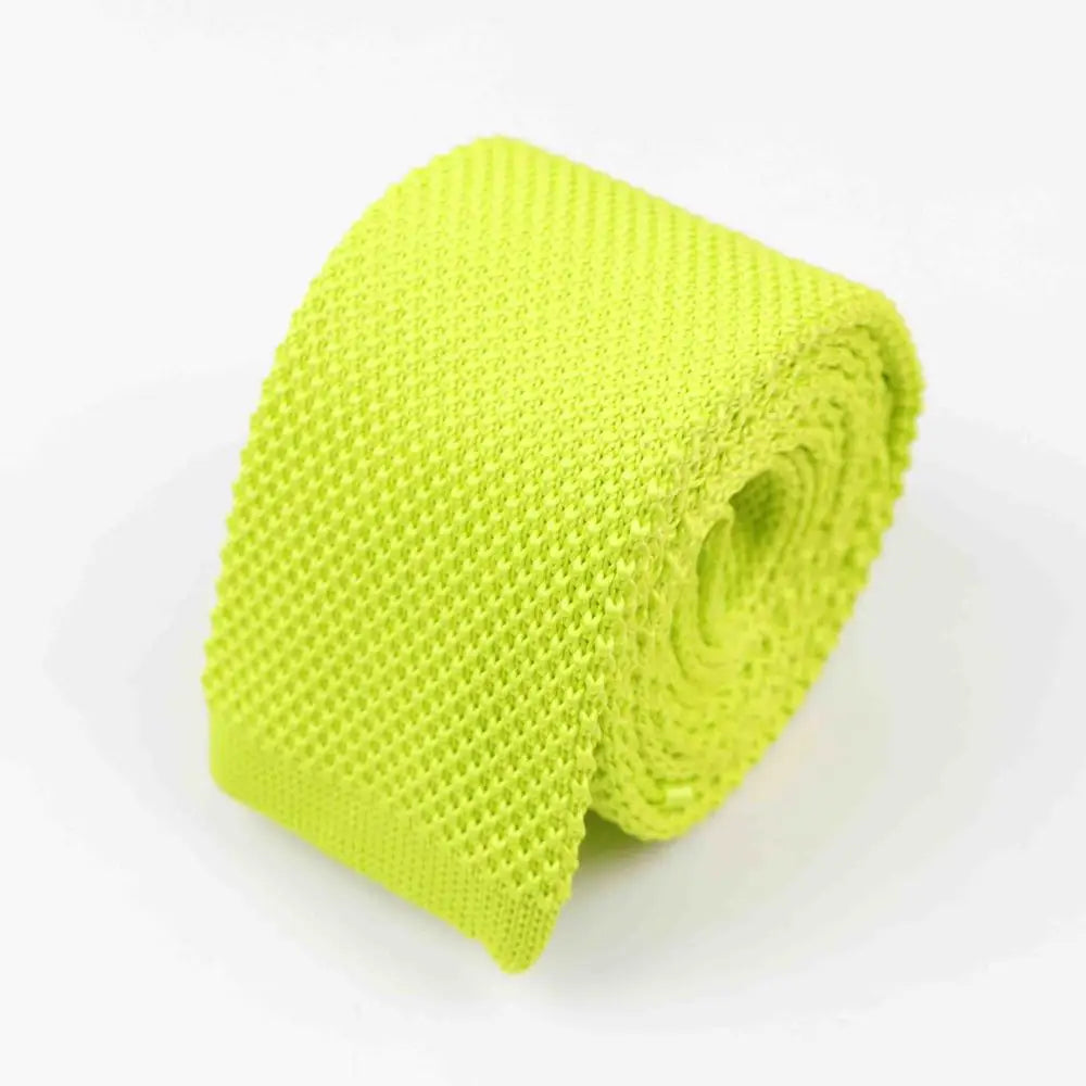 Mode hommes cravate colorée tricot cravates tricotées cravate couleur unie étroit mince maigre tissé plaine Cravate cravates étroites