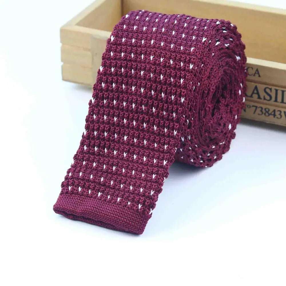 Hommes tricoté loisirs rayé cravate mode maigre étroit mince cou cravates pour hommes maigre tissé concepteur cravate