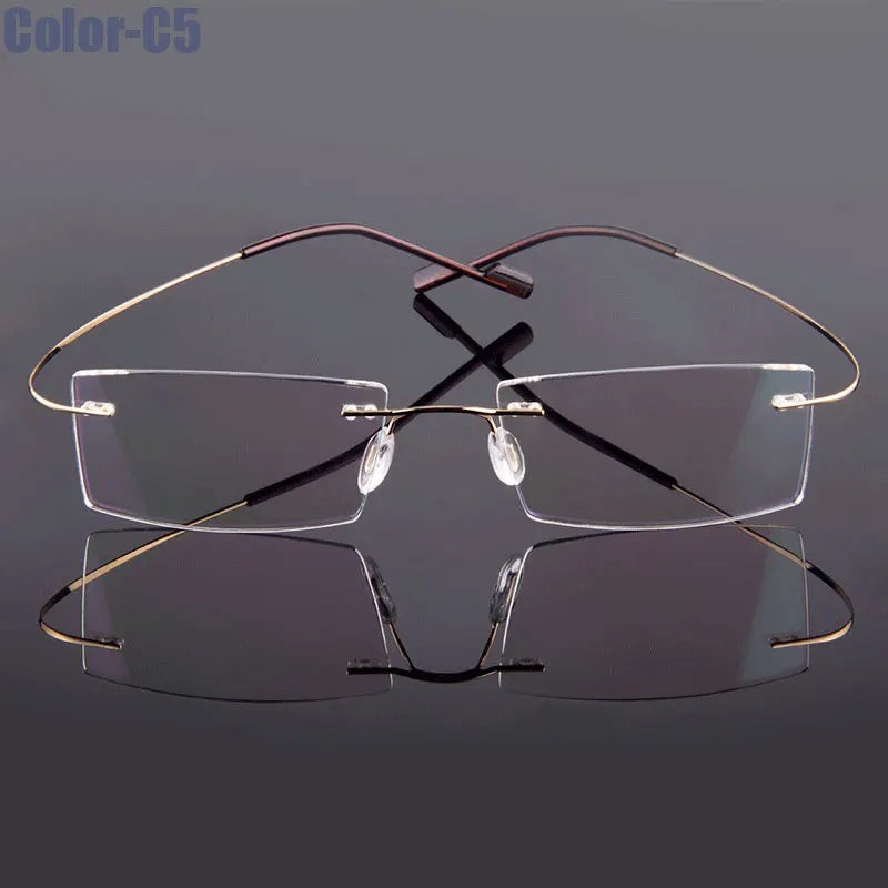 Gmei – monture de lunettes optique sans monture en alliage à mémoire de forme, monture Flexible ultralégère, 9 couleurs, T8089