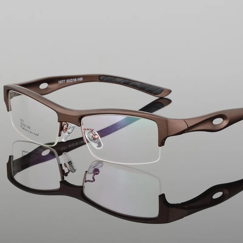 BCLEAR monture de lunettes attrayant hommes conception distinctive marque confortable TR90 demi-monture carré lunettes de sport cadre lunettes