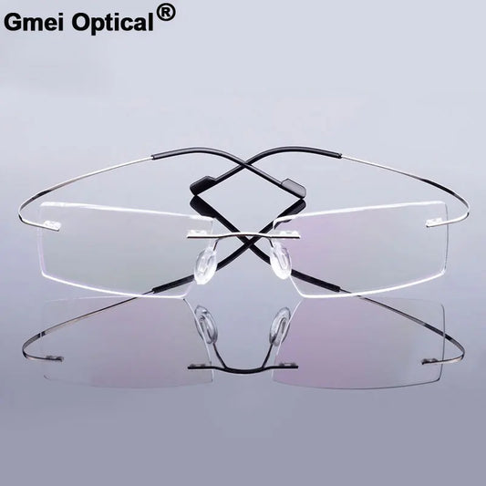 Gmei – monture de lunettes optique sans monture en alliage à mémoire de forme, monture Flexible ultralégère, 9 couleurs, T8089