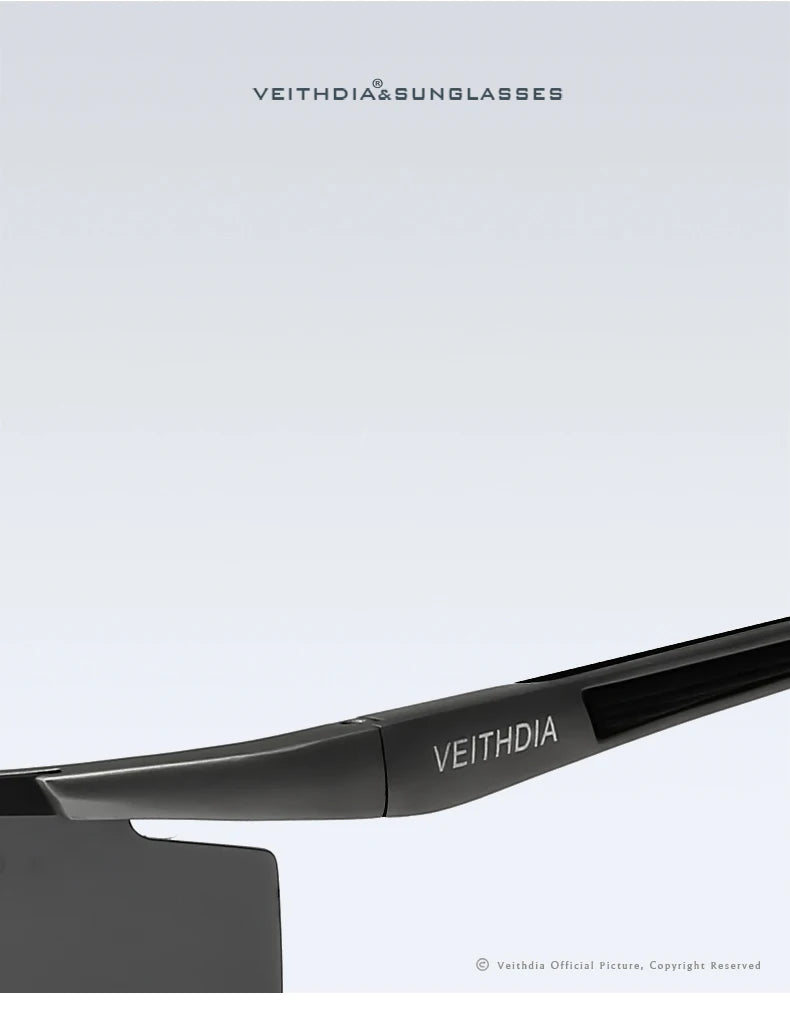 VEITHDIA – lunettes de soleil polarisées en aluminium et magnésium pour homme, avec revêtement miroir UV400, pour l'extérieur, accessoires 6588