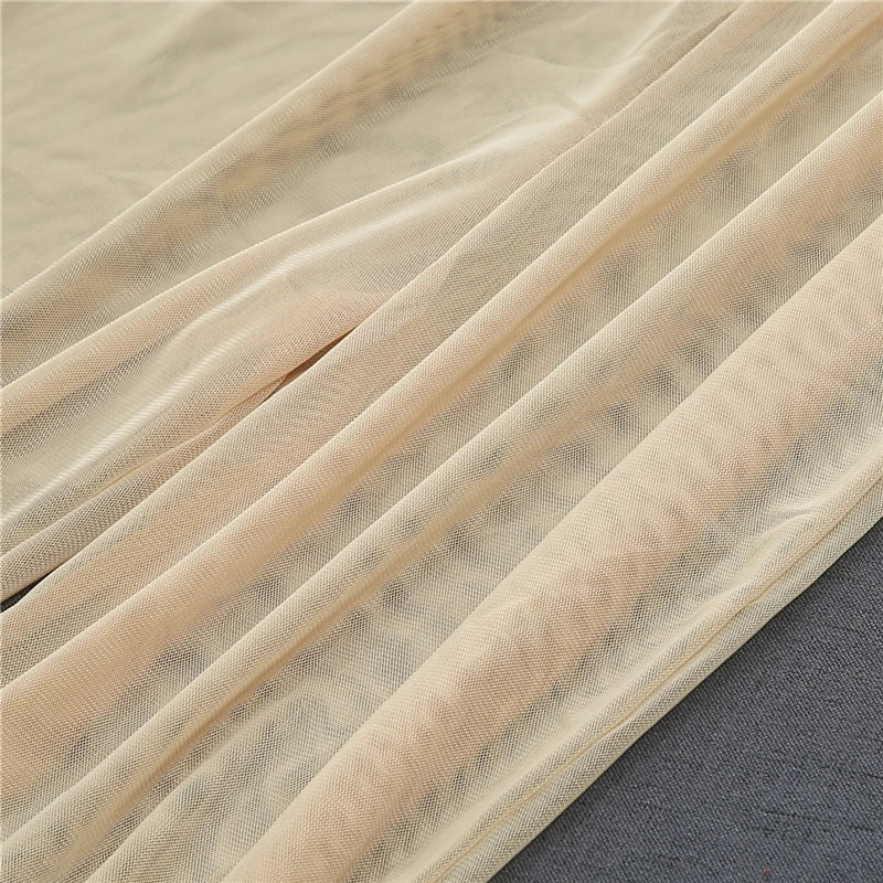 New Women Sexy Transparent Pants High Waist See Through Mesh Sheer Summer Beach Long Pants Bandage Solid Trousers 4 Colors S-XXL