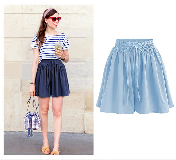 Été Jambe Large Shorts Femmes Casual court adt Haute audiFemelle viser courts M-6XL