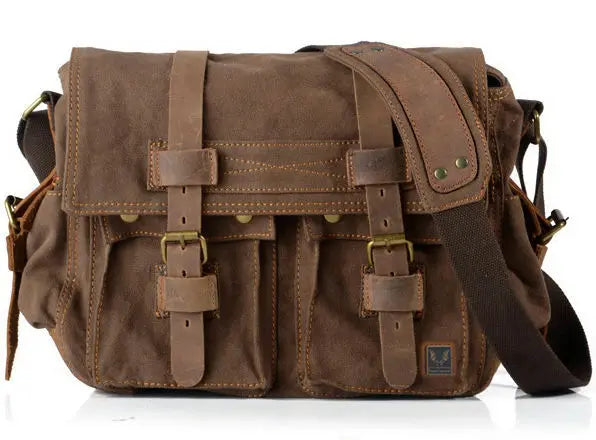 Je suis légende Will Smith toile + cuir véritable hommes sac de messager toile sac à bandoulière hommes sac à bandoulière fronde sac casual sacoche
