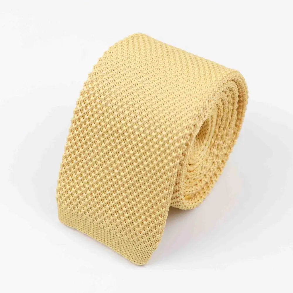 Mode hommes cravate colorée tricot cravates tricotées cravate couleur unie étroit mince maigre tissé plaine Cravate cravates étroites