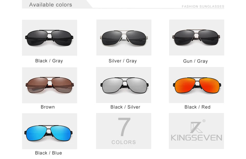 KINGSEVEN-Lunettes de soleil polarisées en aluminium pour homme et femme, verres de marque, protection des yeux, UV400, 2024