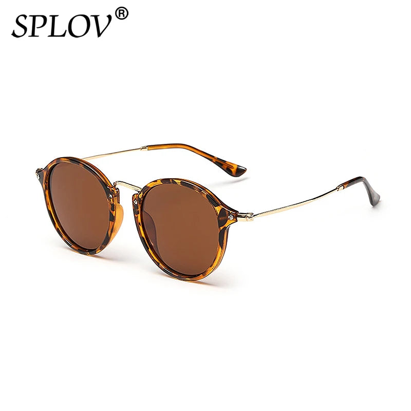 Nouveauté lunettes de soleil rondes revêtement rétro hommes femmes marque lunettes de soleil design Vintage lunettes miroir