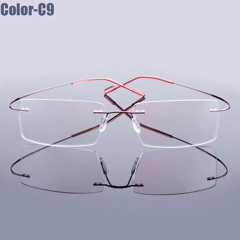 Gmei – monture de lunettes optique sans monture en alliage à mémoire de forme, monture Flexible ultralégère, 9 couleurs, T8089