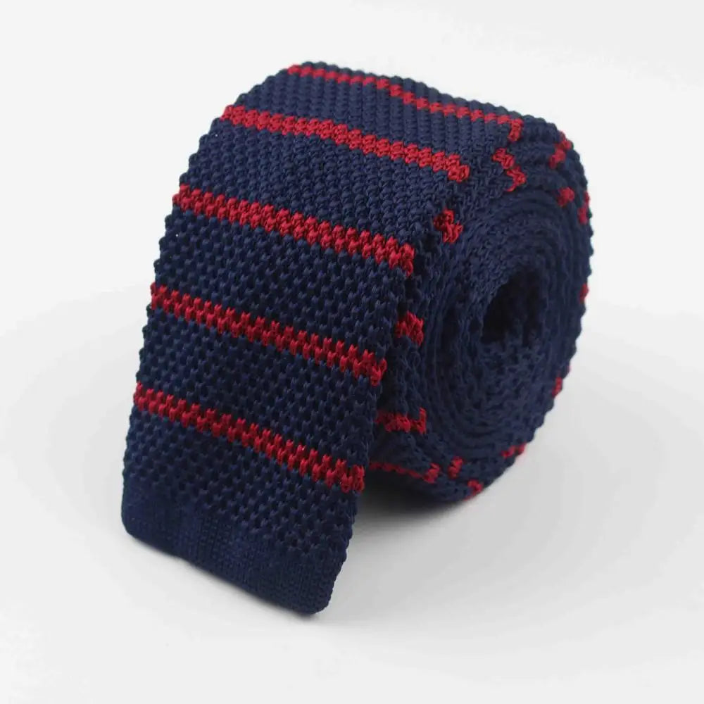 Hommes tricoté loisirs rayé cravate mode maigre étroit mince cou cravates pour hommes maigre tissé concepteur cravate