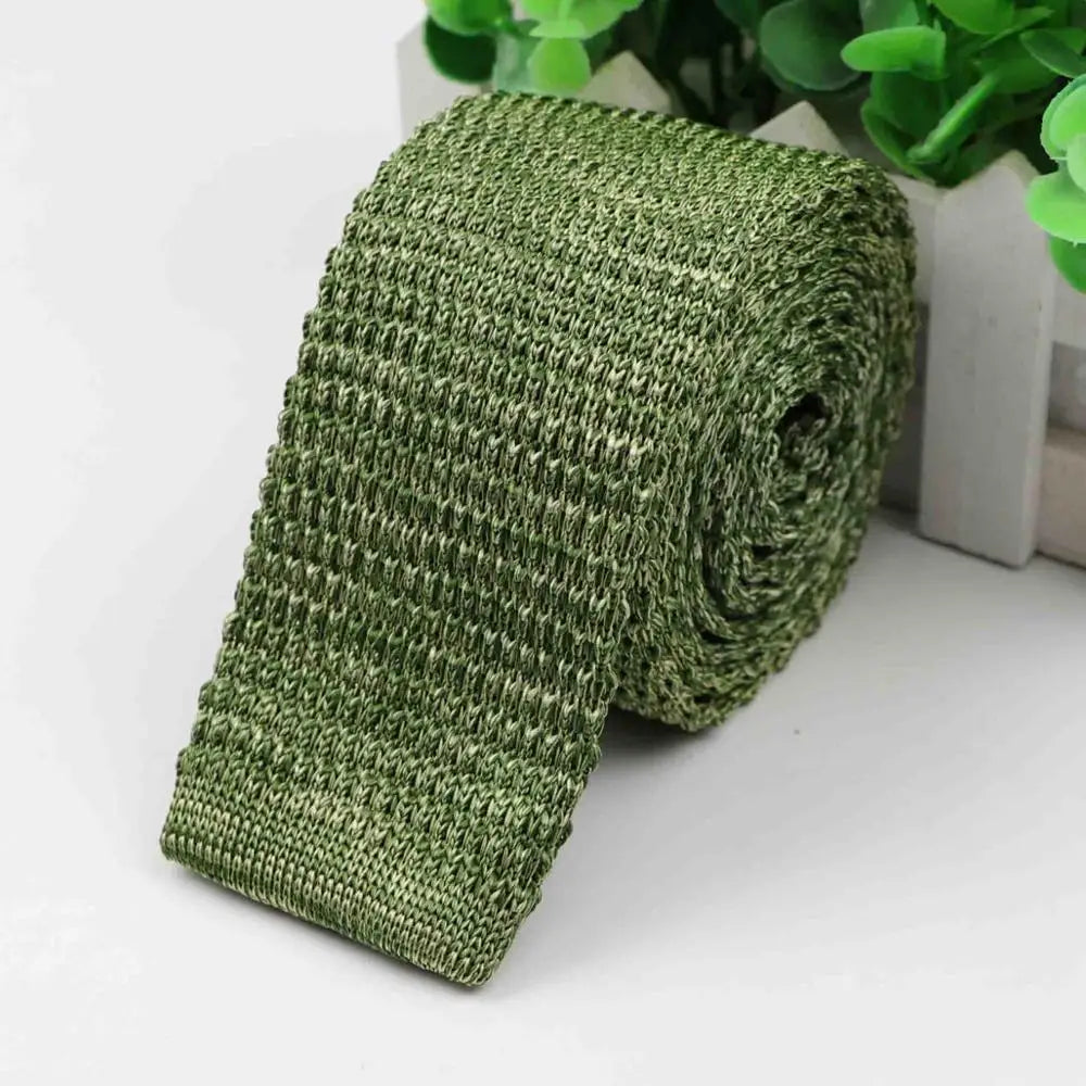 Mode hommes cravate colorée tricot cravates tricotées cravate couleur unie étroit mince maigre tissé plaine Cravate cravates étroites