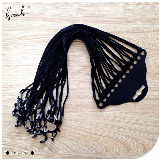 Lymouko 12 pièces/lot noir Nylon lunettes chaîne porte-cordon lunettes de soleil pour lunettes Tavel lanière cou corde sangle
