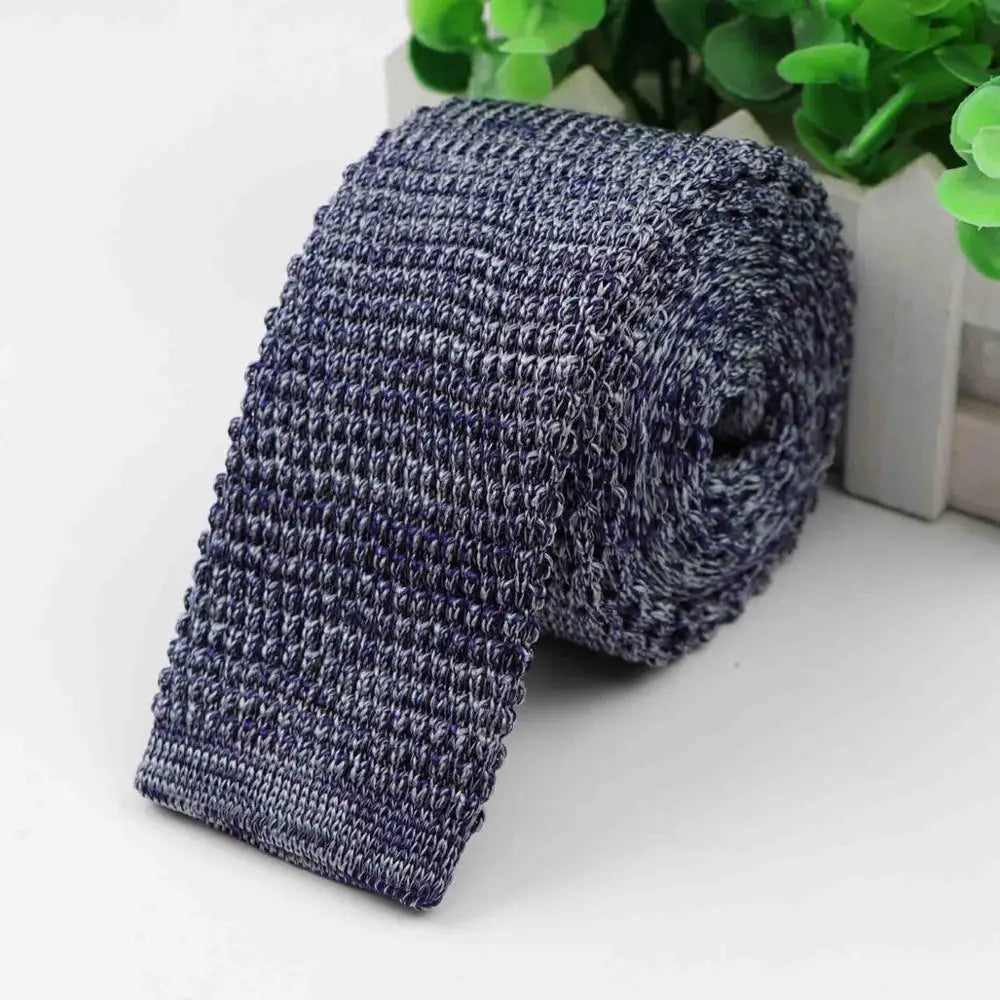 Mode hommes cravate colorée tricot cravates tricotées cravate couleur unie étroit mince maigre tissé plaine Cravate cravates étroites