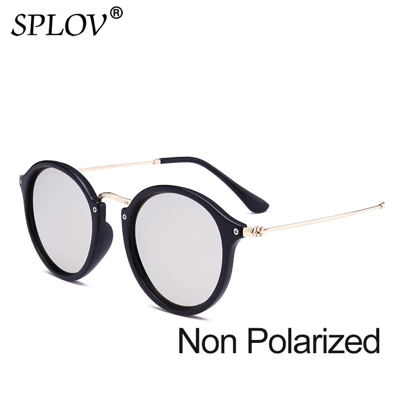 Nouveauté lunettes de soleil rondes revêtement rétro hommes femmes marque lunettes de soleil design Vintage lunettes miroir