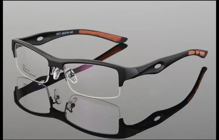 BCLEAR monture de lunettes attrayant hommes conception distinctive marque confortable TR90 demi-monture carré lunettes de sport cadre lunettes