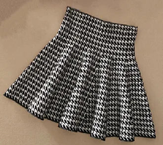Automne hiver coréen femmes jupe tricot laine jupe Midi hiver dames taille haute décontractée plissée élastique évasé jupes femmes