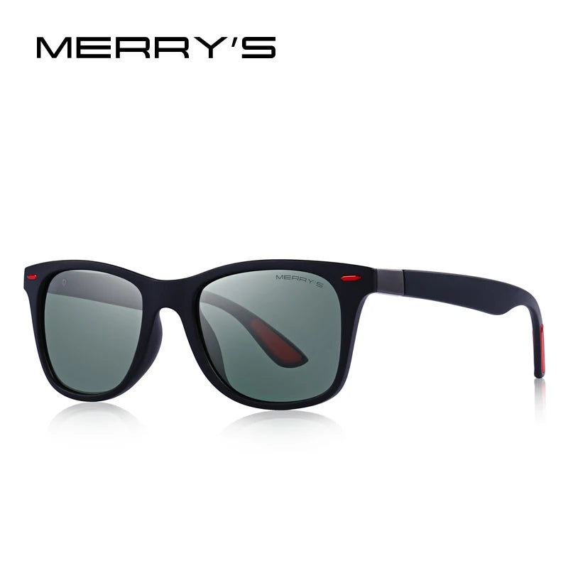 MERRYS DESIGN hommes femmes classique rétro Rivet lunettes de soleil polarisées conception plus légère cadre carré 100% Protection UV S8508