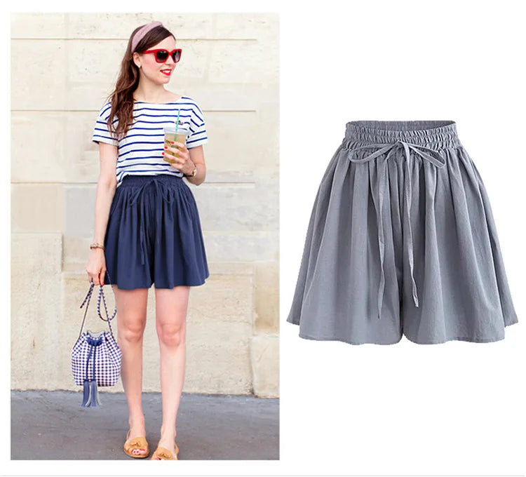 Été Jambe Large Shorts Femmes Casual court adt Haute audiFemelle viser courts M-6XL