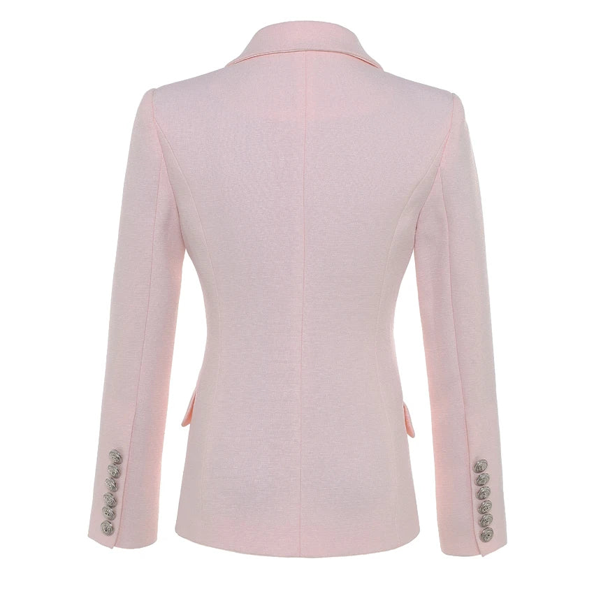 Veste Blazer de styliste Baroque pour femmes, haute qualité, boutons Lion argentés, Double boutonnage, vêtements d'extérieur, nouvelle mode 2022