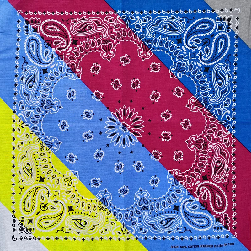 Nouvelle mode Hip Hop 100% coton Bandana carré écharpe 55 cm * 55 cm noir rouge Paisley bandeau imprimé pour femmes/hommes/garçons/filles