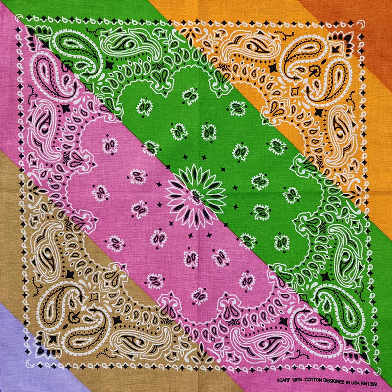 Nouvelle mode Hip Hop 100% coton Bandana carré écharpe 55 cm * 55 cm noir rouge Paisley bandeau imprimé pour femmes/hommes/garçons/filles
