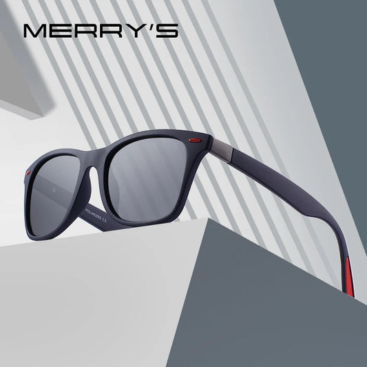 MERRYS DESIGN hommes femmes classique rétro Rivet lunettes de soleil polarisées conception plus légère cadre carré 100% Protection UV S8508