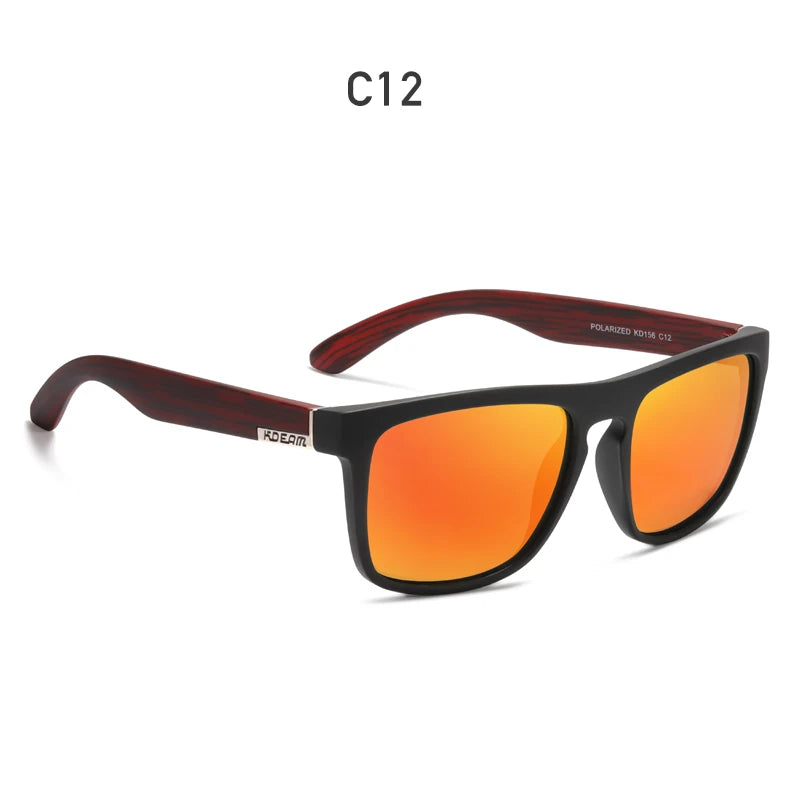 KDEAM-Lunettes de soleil polarisées pour hommes, lunettes de soleil miroir tout adaptées, design classique, boîte de marque CE, mode