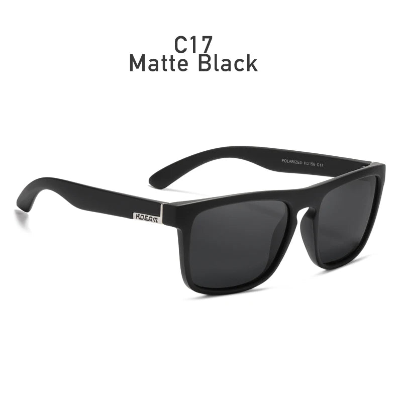 KDEAM-Lunettes de soleil polarisées pour hommes, lunettes de soleil miroir tout adaptées, design classique, boîte de marque CE, mode