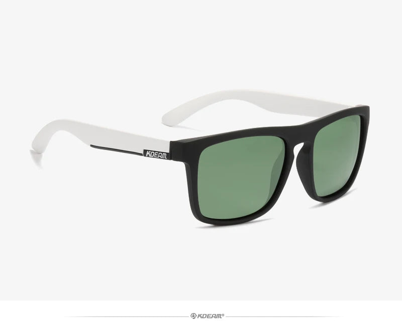 KDEAM-Lunettes de soleil polarisées pour hommes, lunettes de soleil miroir tout adaptées, design classique, boîte de marque CE, mode