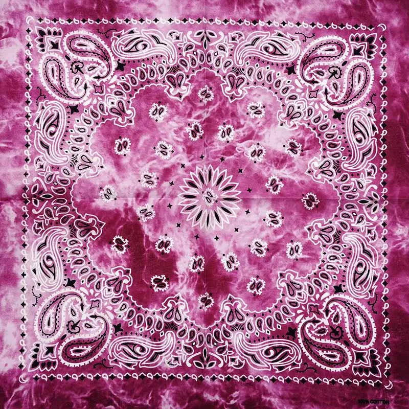 Nouvelle mode Hip Hop 100% coton Bandana carré écharpe 55 cm * 55 cm noir rouge Paisley bandeau imprimé pour femmes/hommes/garçons/filles