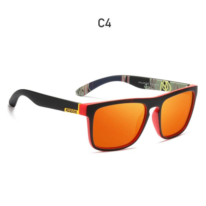 KDEAM-Lunettes de soleil polarisées pour hommes, lunettes de soleil miroir tout adaptées, design classique, boîte de marque CE, mode