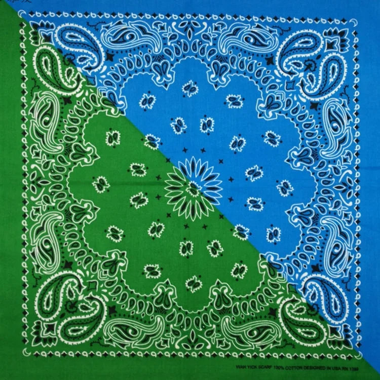 Nouvelle mode Hip Hop 100% coton Bandana carré écharpe 55 cm * 55 cm noir rouge Paisley bandeau imprimé pour femmes/hommes/garçons/filles