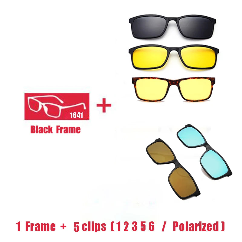 Lunettes marque designer polarisé aimant pince lunettes cadre hommes femmes myopie lunettes de Prescription optique lunettes de soleil lunettes