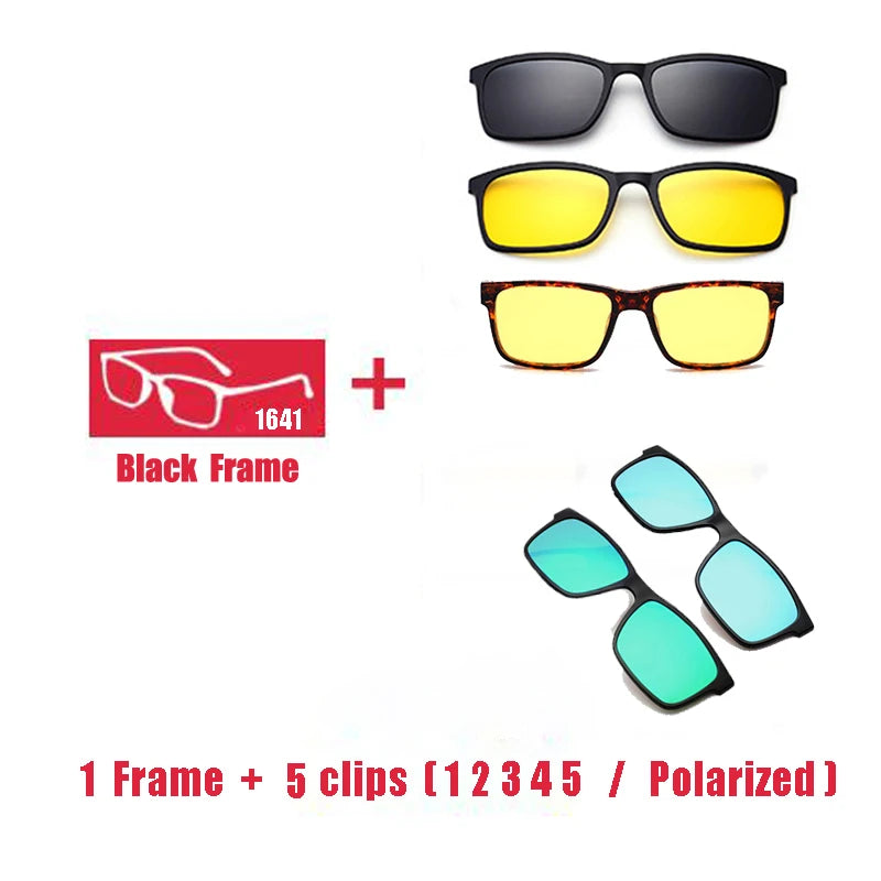 Lunettes marque designer polarisé aimant pince lunettes cadre hommes femmes myopie lunettes de Prescription optique lunettes de soleil lunettes