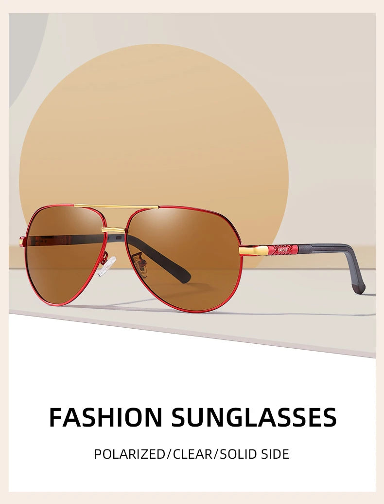 BARCUR Vintage lunettes de soleil en aluminium hommes revêtement polarisé lunettes de soleil classiques femmes ombre mâle accessoires de conduite