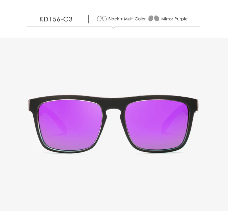 KDEAM-Lunettes de soleil polarisées pour hommes, lunettes de soleil miroir tout adaptées, design classique, boîte de marque CE, mode