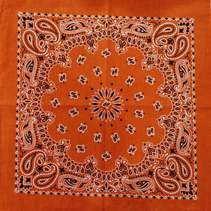 Nouvelle mode Hip Hop 100% coton Bandana carré écharpe 55 cm * 55 cm noir rouge Paisley bandeau imprimé pour femmes/hommes/garçons/filles