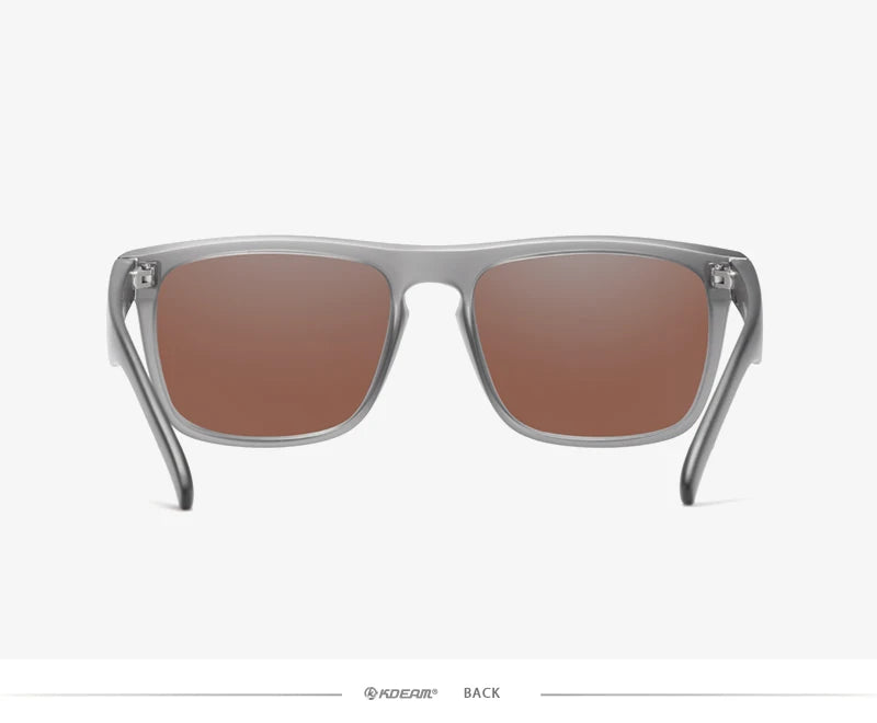 KDEAM-Lunettes de soleil polarisées pour hommes, lunettes de soleil miroir tout adaptées, design classique, boîte de marque CE, mode