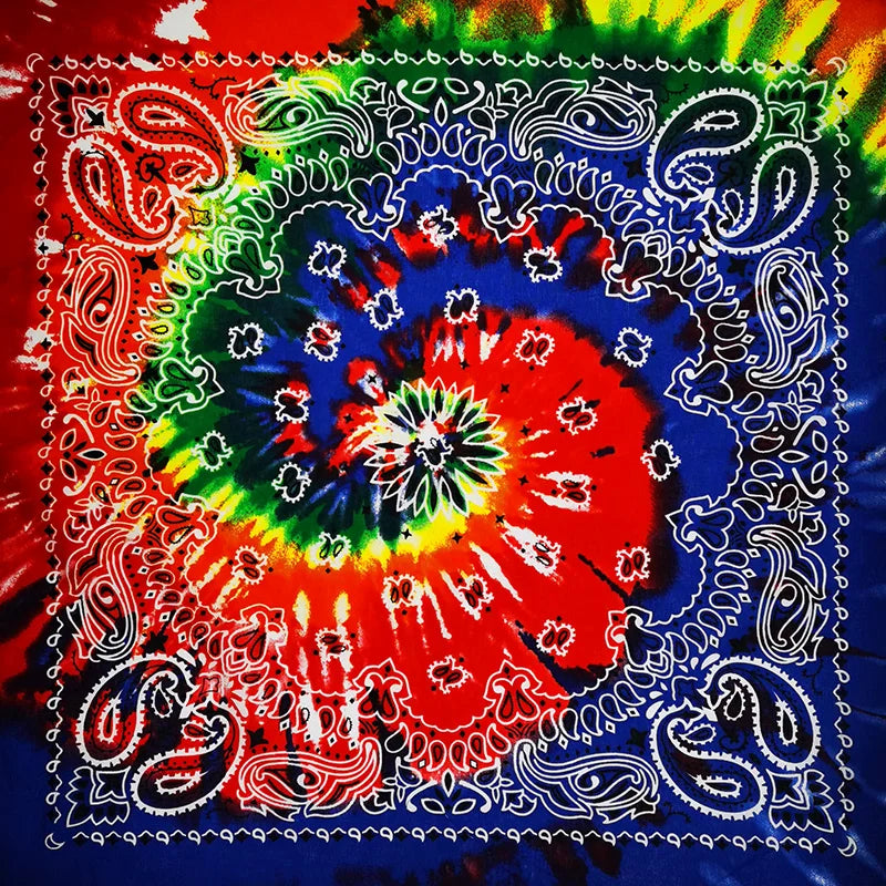 Nouvelle mode Hip Hop 100% coton Bandana carré écharpe 55 cm * 55 cm noir rouge Paisley bandeau imprimé pour femmes/hommes/garçons/filles