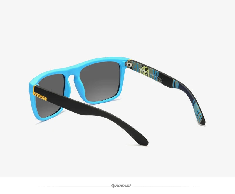 KDEAM-Lunettes de soleil polarisées pour hommes, lunettes de soleil miroir tout adaptées, design classique, boîte de marque CE, mode