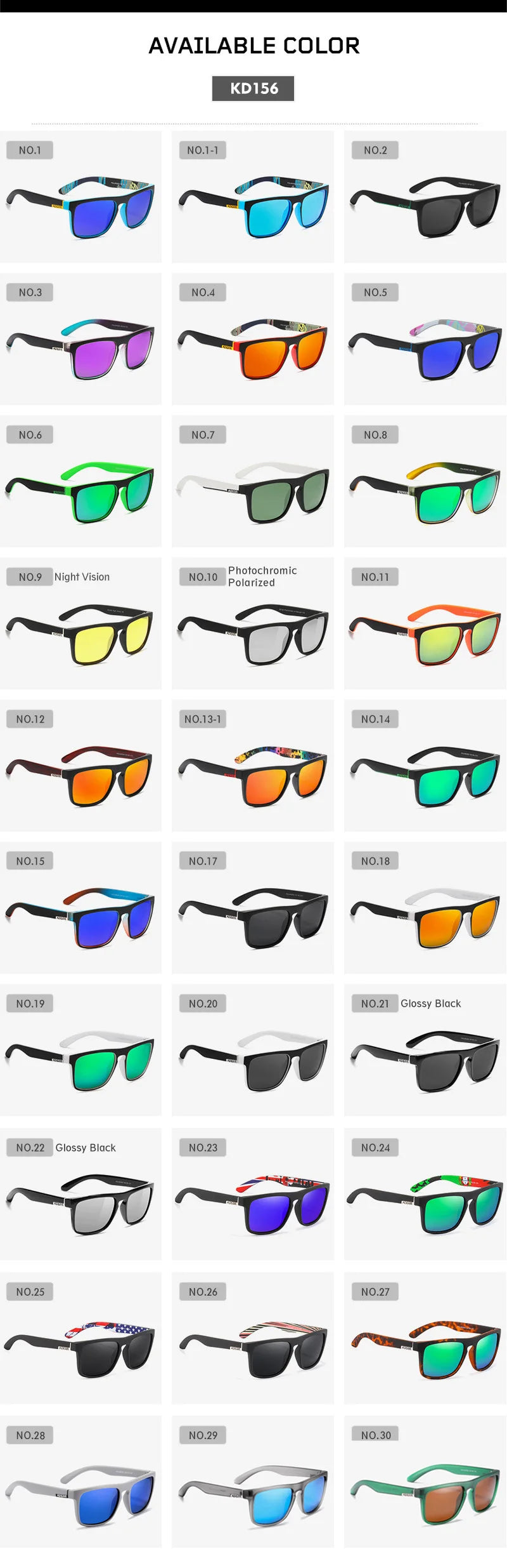 KDEAM-Lunettes de soleil polarisées pour hommes, lunettes de soleil miroir tout adaptées, design classique, boîte de marque CE, mode