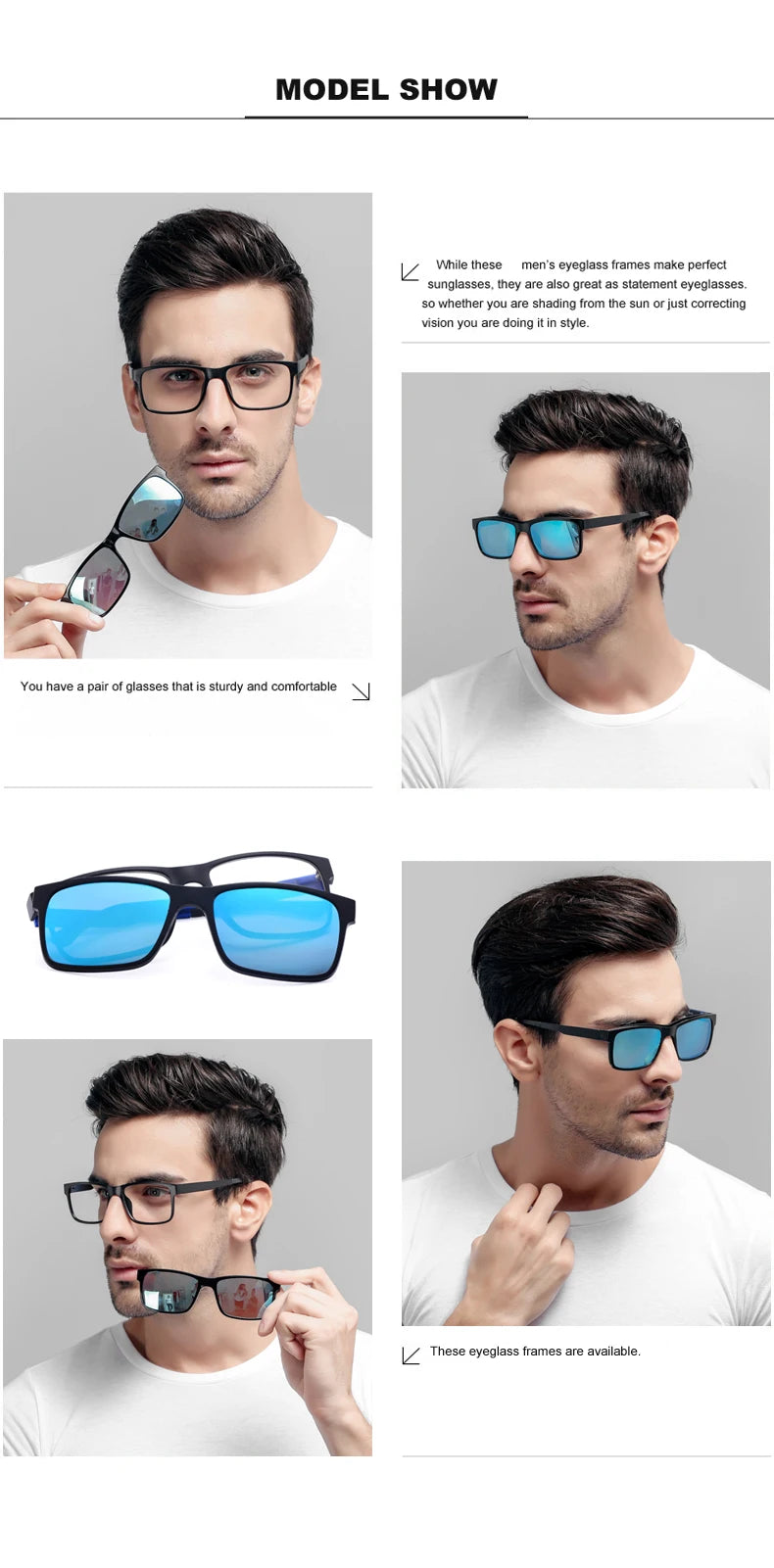 Lunettes marque designer polarisé aimant pince lunettes cadre hommes femmes myopie lunettes de Prescription optique lunettes de soleil lunettes