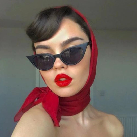 HKNA 2022 Vintage eye Sunglasses Women Two Sizes Eyewear Women Luxury Brand Glasses Women Cat Eye Oculos De Sol Gafas uv400