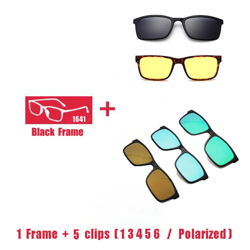Lunettes marque designer polarisé aimant pince lunettes cadre hommes femmes myopie lunettes de Prescription optique lunettes de soleil lunettes