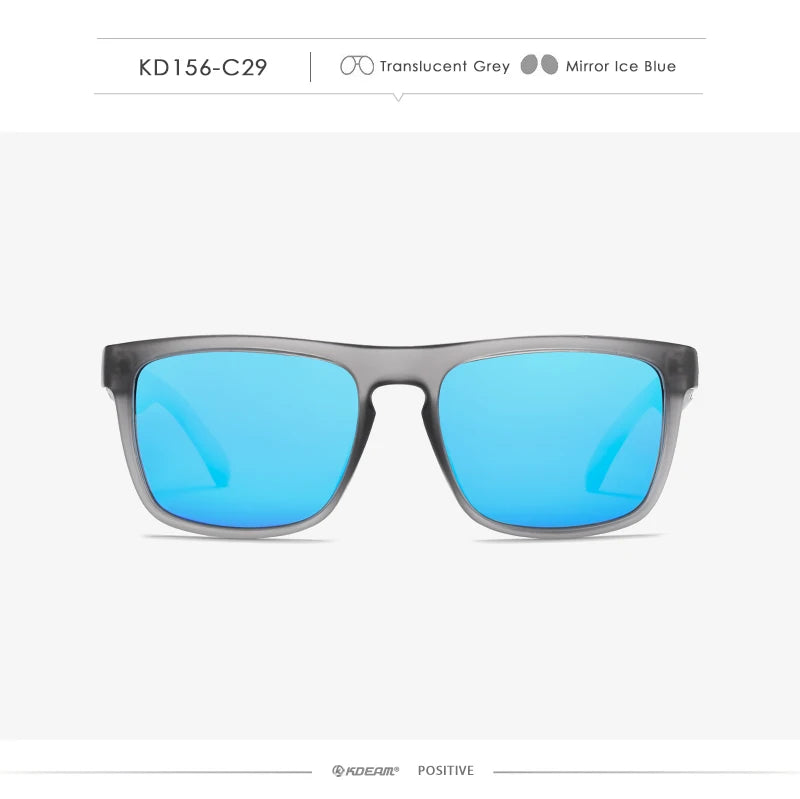 KDEAM-Lunettes de soleil polarisées pour hommes, lunettes de soleil miroir tout adaptées, design classique, boîte de marque CE, mode