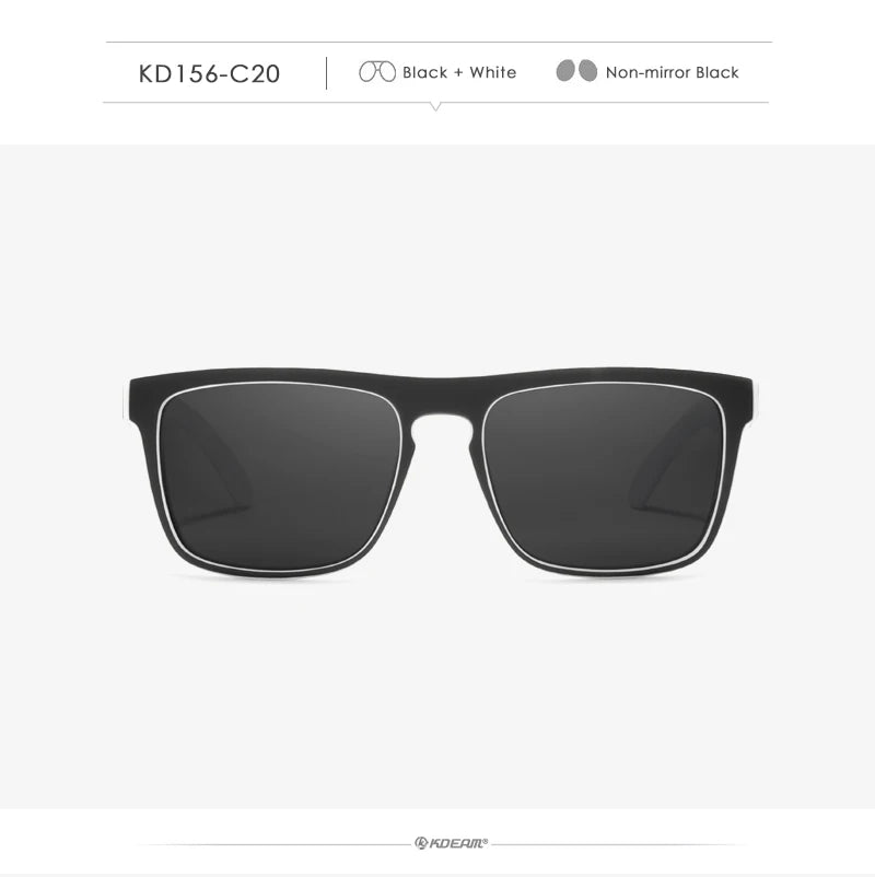 KDEAM-Lunettes de soleil polarisées pour hommes, lunettes de soleil miroir tout adaptées, design classique, boîte de marque CE, mode