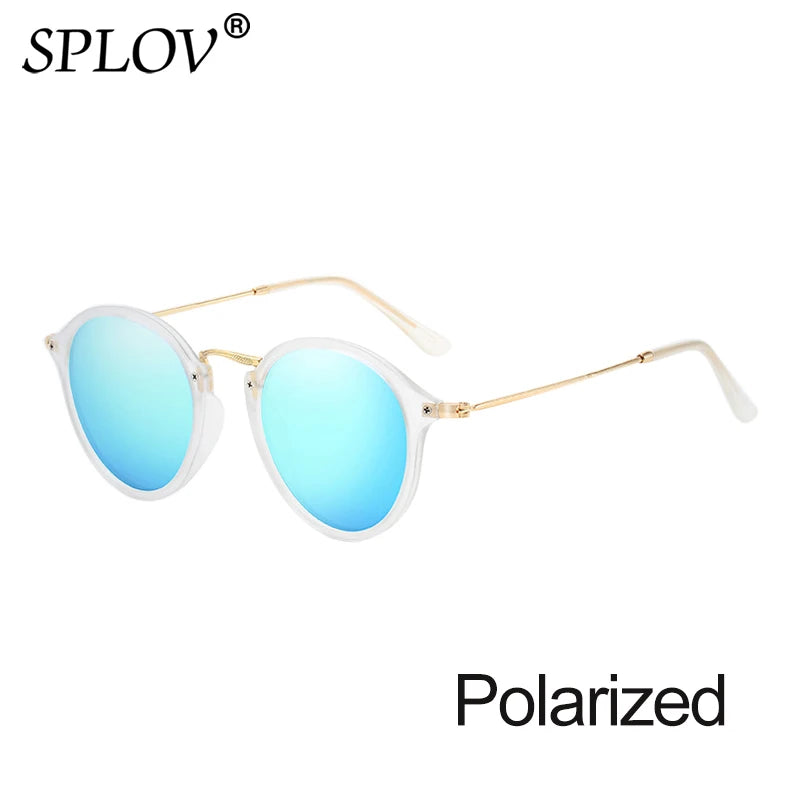 Nouveauté lunettes de soleil rondes revêtement rétro hommes femmes marque lunettes de soleil design Vintage lunettes miroir