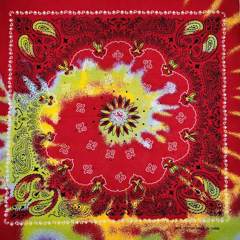 Nouvelle mode Hip Hop 100% coton Bandana carré écharpe 55 cm * 55 cm noir rouge Paisley bandeau imprimé pour femmes/hommes/garçons/filles