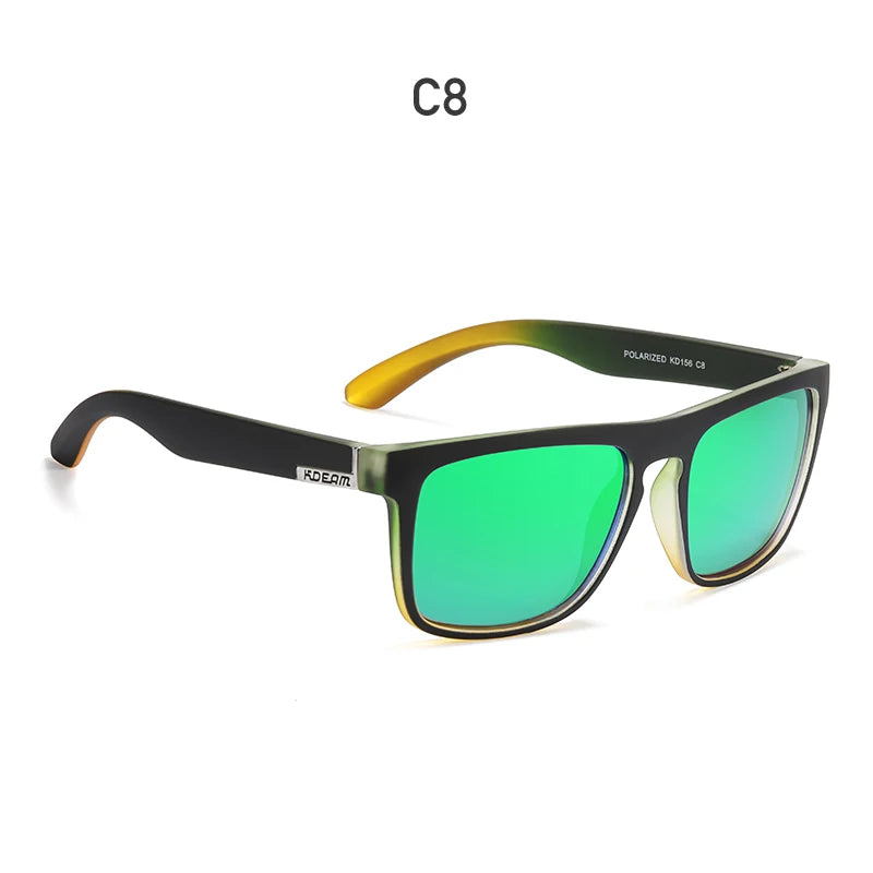 KDEAM-Lunettes de soleil polarisées pour hommes, lunettes de soleil miroir tout adaptées, design classique, boîte de marque CE, mode