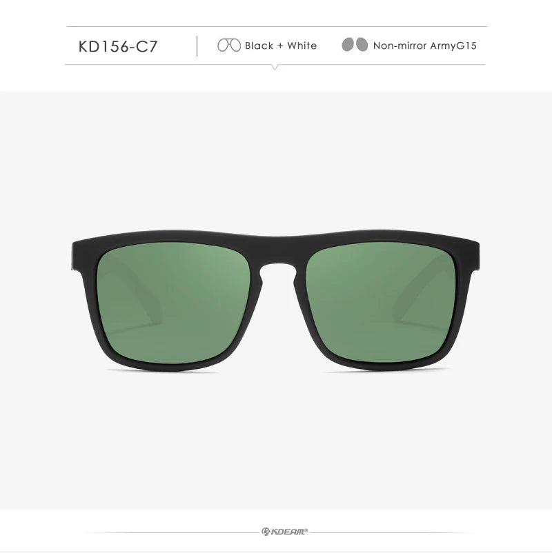 KDEAM-Lunettes de soleil polarisées pour hommes, lunettes de soleil miroir tout adaptées, design classique, boîte de marque CE, mode